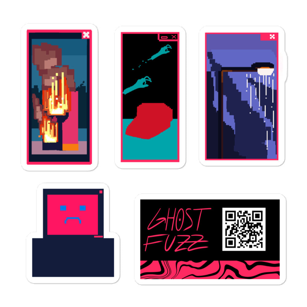 Pixel Logo Stickers