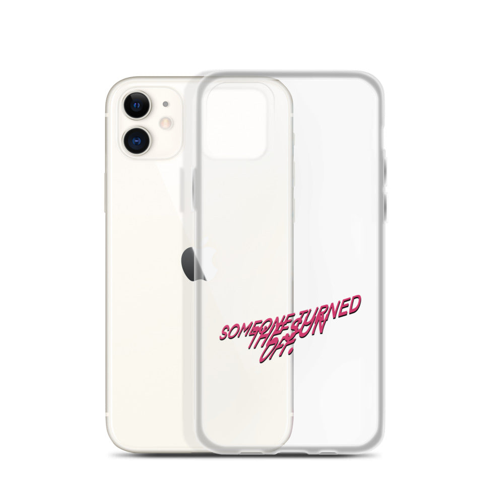 "SOMEONE TURNED THE SUN OFF" Wavy Text iPhone Case