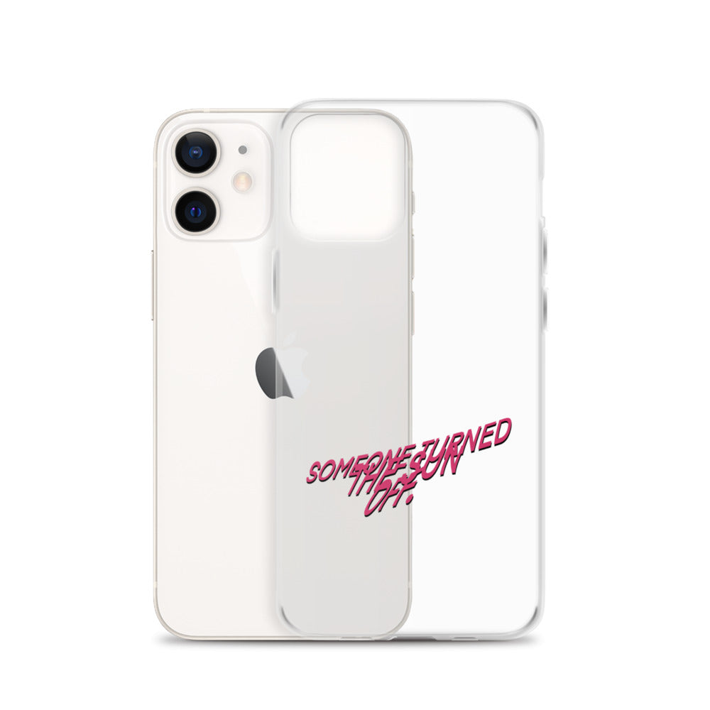 "SOMEONE TURNED THE SUN OFF" Wavy Text iPhone Case