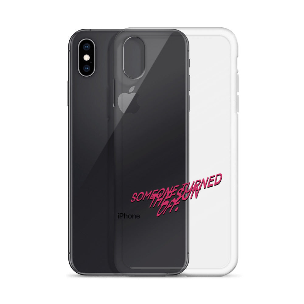 "SOMEONE TURNED THE SUN OFF" Wavy Text iPhone Case